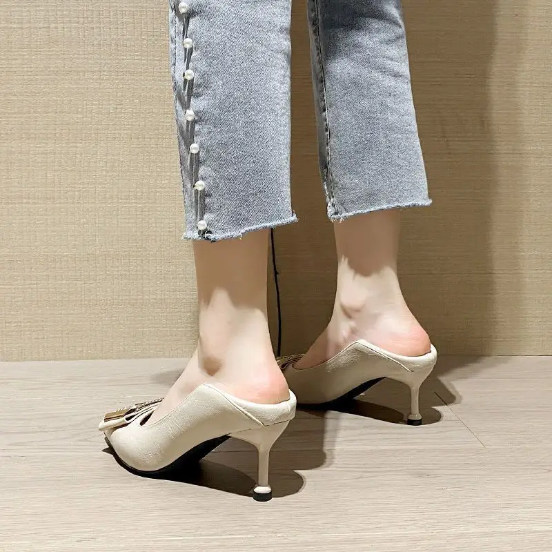 2026 French Style Black Square Buckle Heels - Image 2