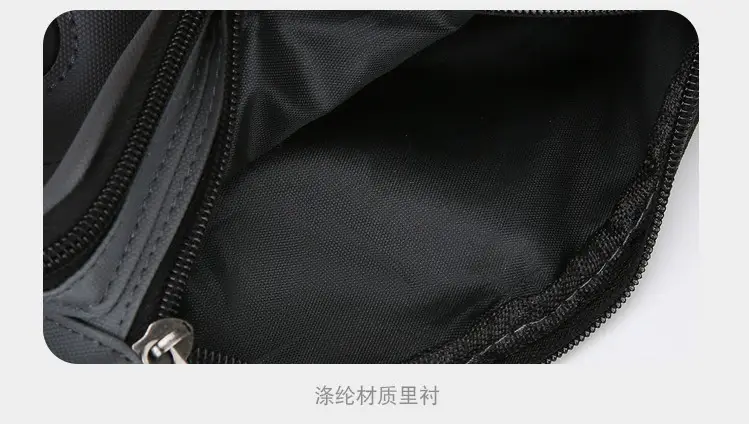 Men's Multi-Layer Waist Bag Blue Pu Leather — feature 21