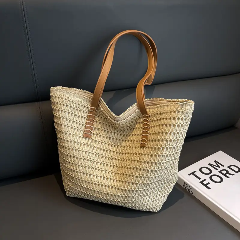 Straw Woven Shoulder Bag 2025 Summer Large Capacity - Image 4