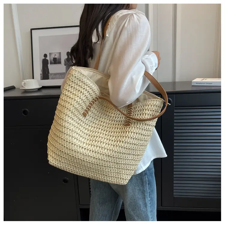 Straw Woven Shoulder Bag 2025 Summer Large Capacity — feature 10