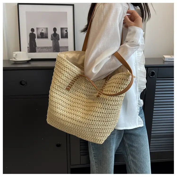 Straw Woven Shoulder Bag 2025 Summer Large Capacity — feature 11