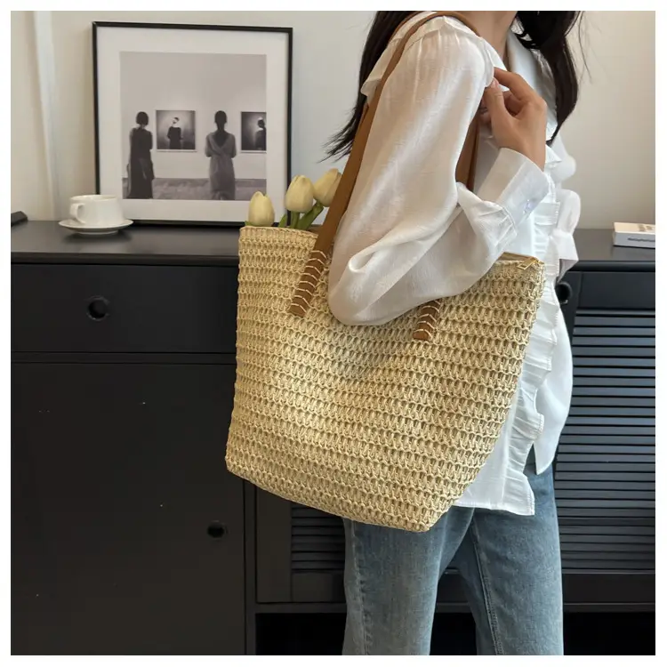 Straw Woven Shoulder Bag 2025 Summer Large Capacity — feature 12