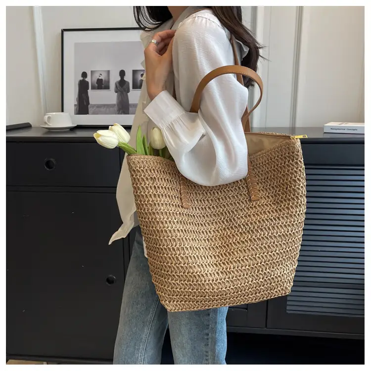Straw Woven Shoulder Bag 2025 Summer Large Capacity — feature 16