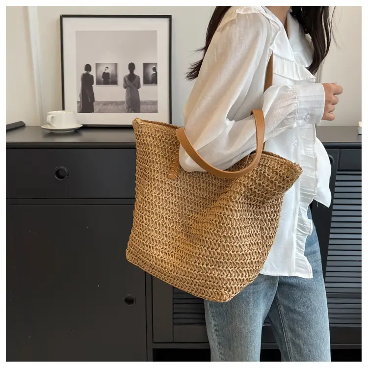 Straw Woven Shoulder Bag 2025 Summer Large Capacity — feature 17