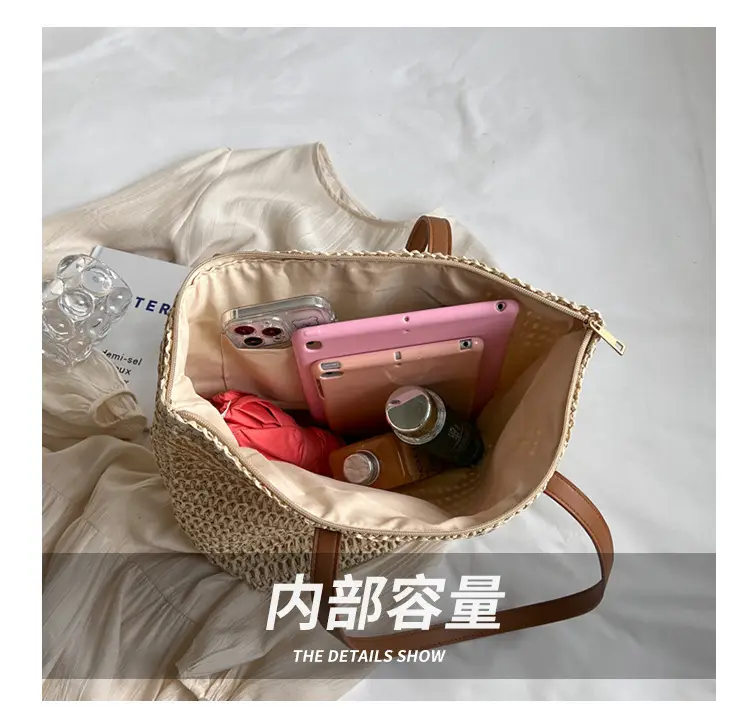 Straw Woven Shoulder Bag 2025 Summer Large Capacity — feature 8