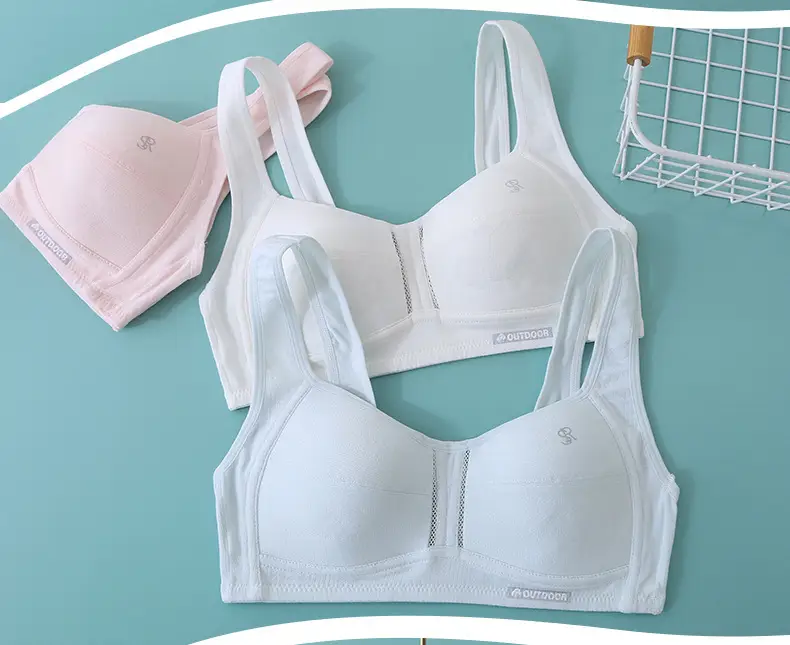 Developmental Girl Bra, Junior and High School Student Summer Thin Sports Shock-Absorbing Vest, Anti-Bump Girls' Underwear — feature 15