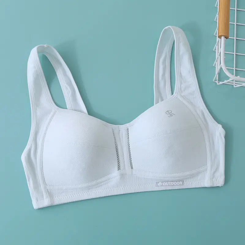 Developmental Girl Bra, Junior and High School Student Summer Thin Sports Shock-Absorbing Vest, Anti-Bump Girls' Underwear