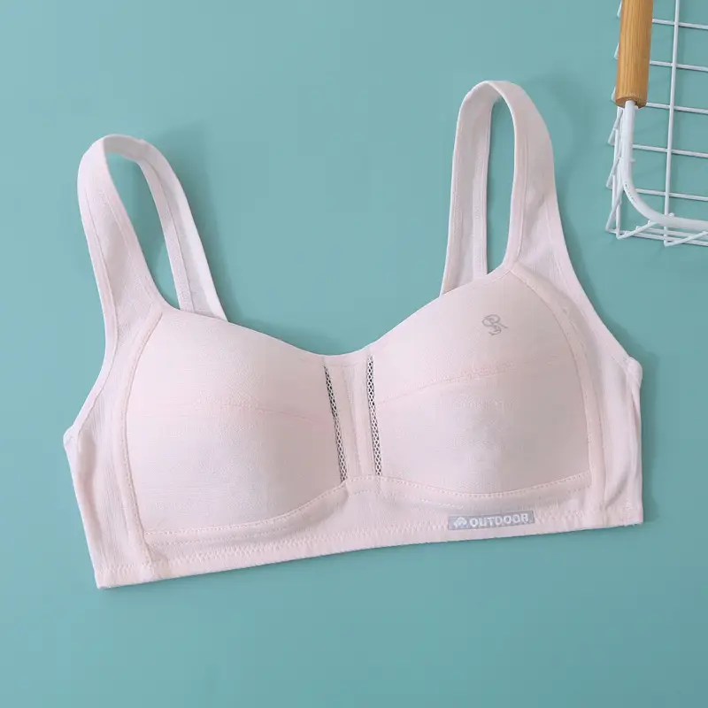Developmental Girl Bra, Junior and High School Student Summer Thin Sports Shock-Absorbing Vest, Anti-Bump Girls' Underwear
