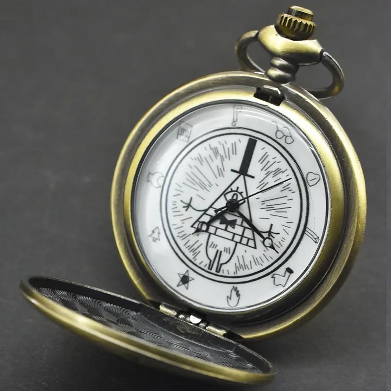 Vintage Scarecrow Pocket Watch with Star Design - Image 6