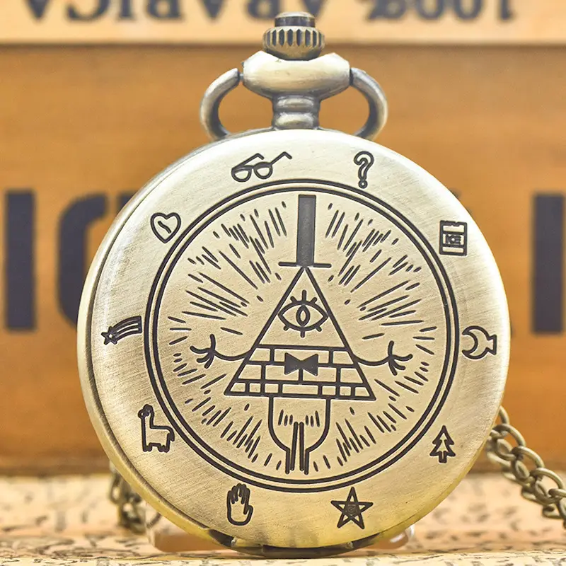 Vintage Scarecrow Pocket Watch with Star Design - Image 7