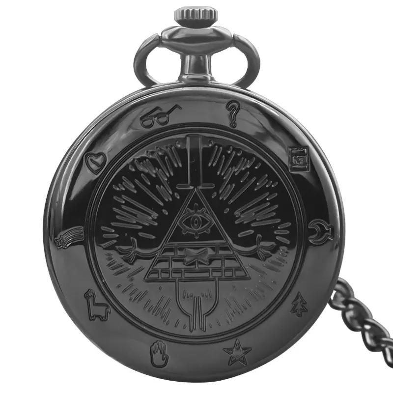Vintage Scarecrow Pocket Watch with Star Design - Image 2