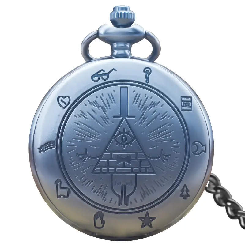 Vintage Scarecrow Pocket Watch with Star Design - Image 3