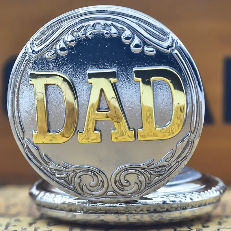 Retro Gold Dad Pocket Watch with Chain Gift — feature 12
