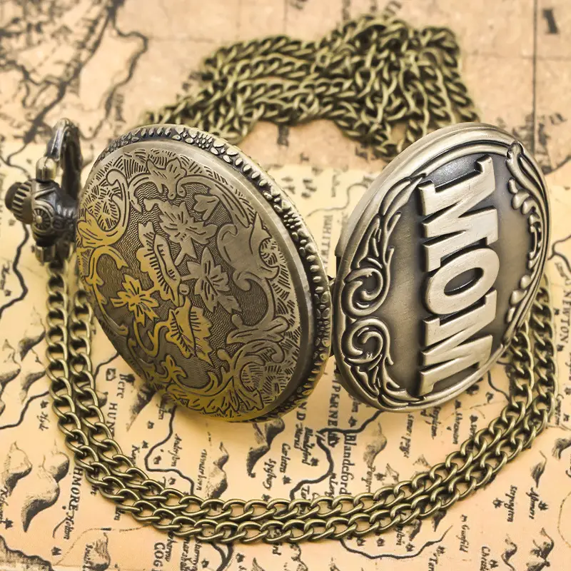 Retro Gold Dad Pocket Watch with Chain Gift — feature 15