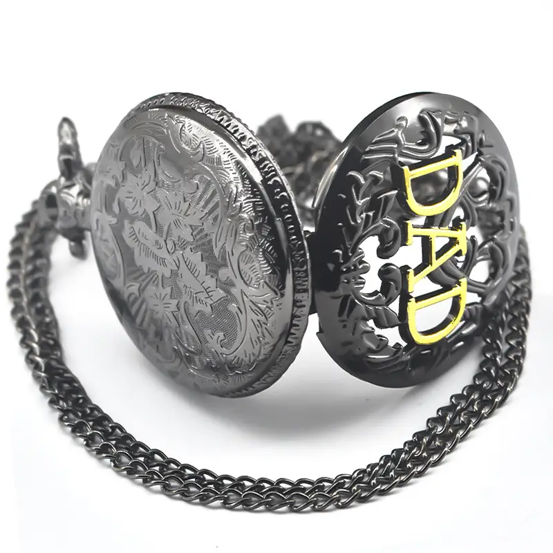 Retro Gold Dad Pocket Watch with Chain Gift — feature 9
