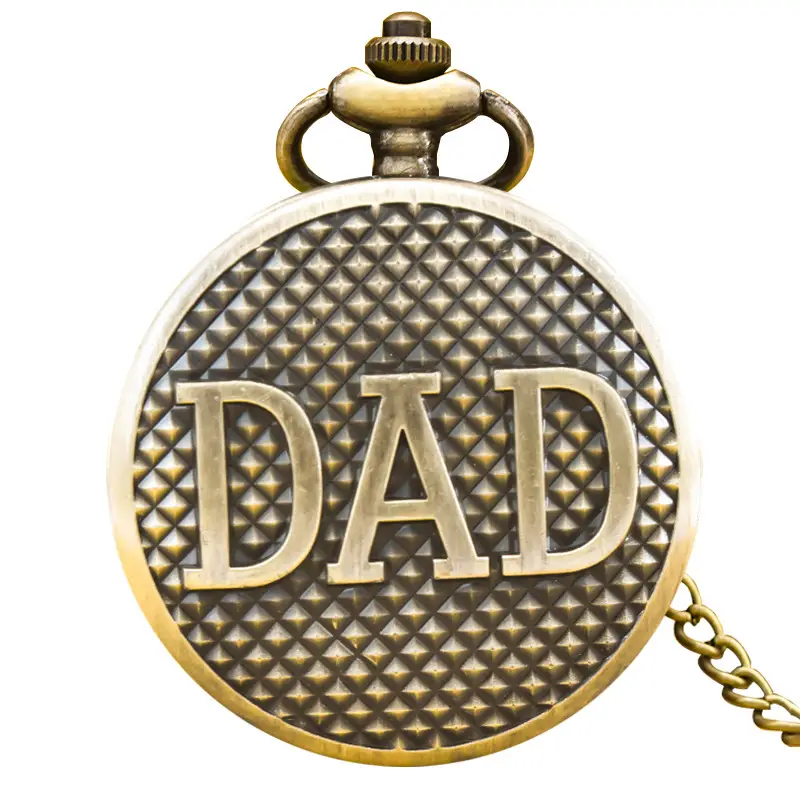 Retro Gold Dad Pocket Watch with Chain Gift - Image 3