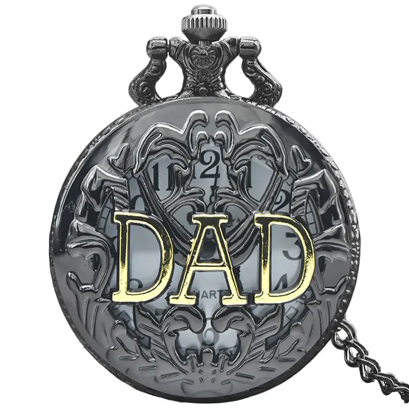 Retro Gold Dad Pocket Watch with Chain Gift - Image 6