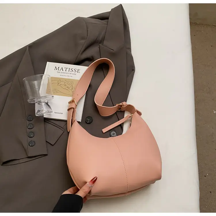 Women's Large-Capacity Crossbody Shoulder Bag Beige Leather — feature 49