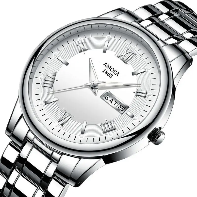 Men Luminous Waterproof Quartz Watch with Roman Numeral - Image 8