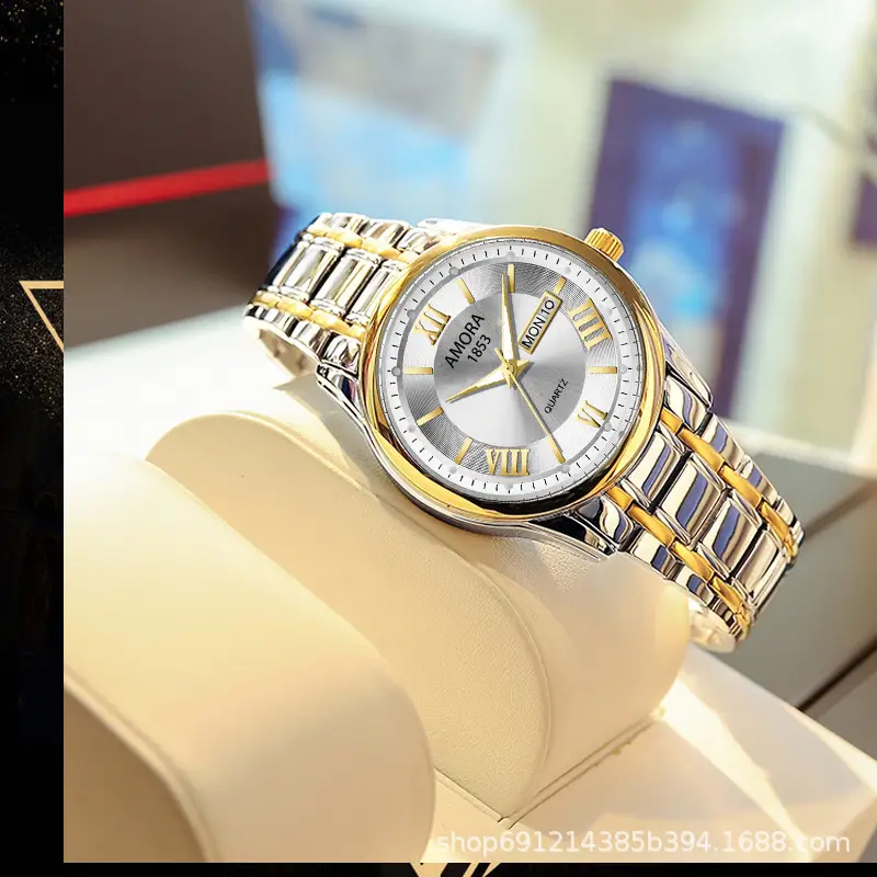 Men Luminous Waterproof Quartz Watch with Roman Numeral — feature 2