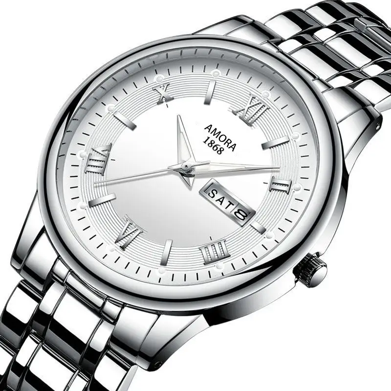 Men Luminous Waterproof Quartz Watch with Roman Numeral - Image 5