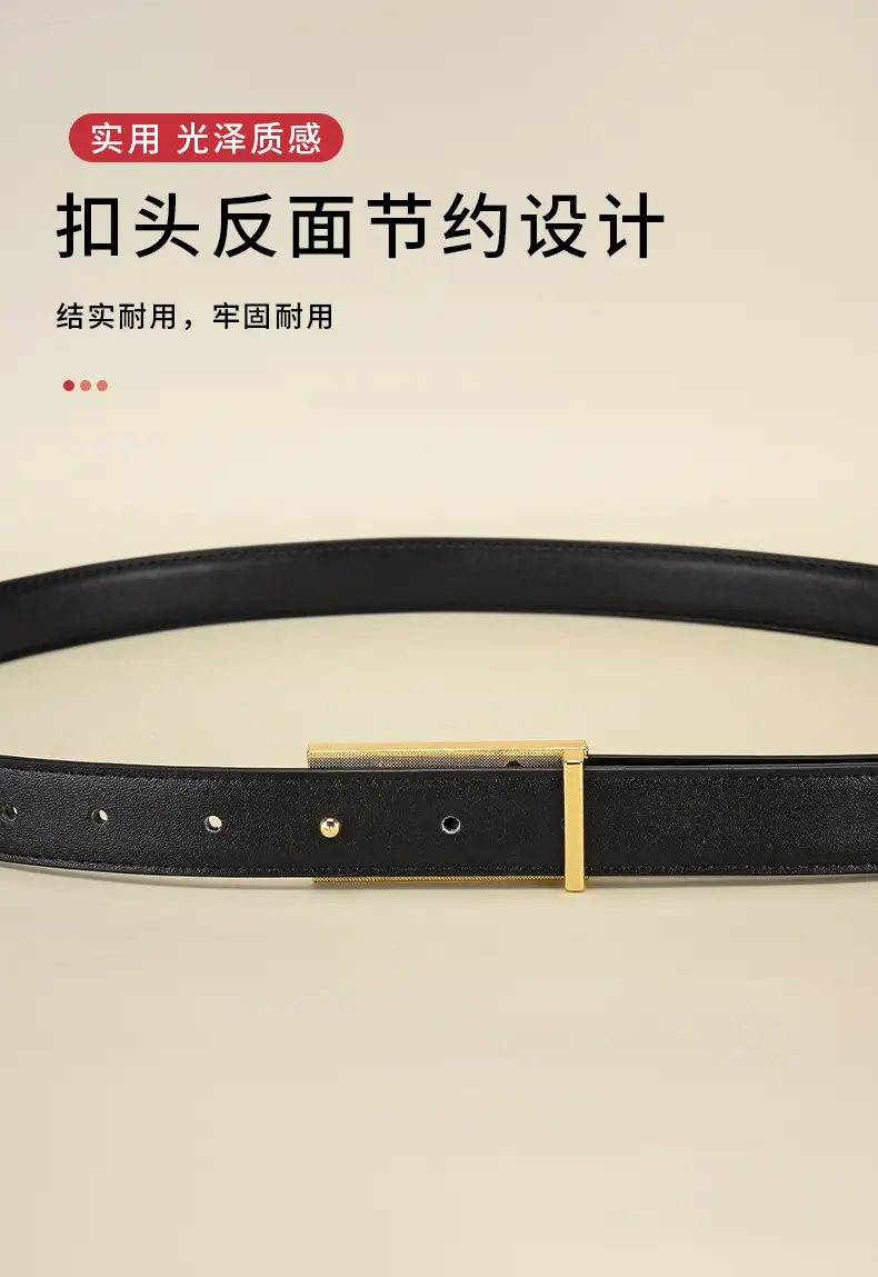 Women's Gold Plated Belt with Genuine Leather — feature 8