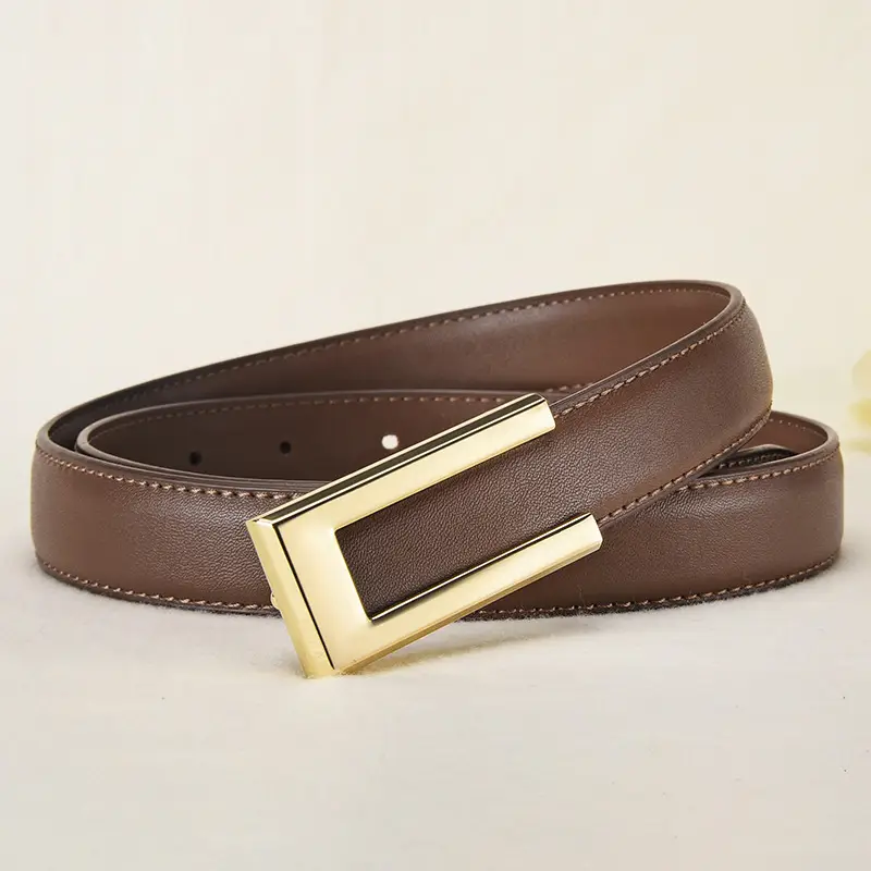 Women's Gold Plated Belt with Genuine Leather - Image 2