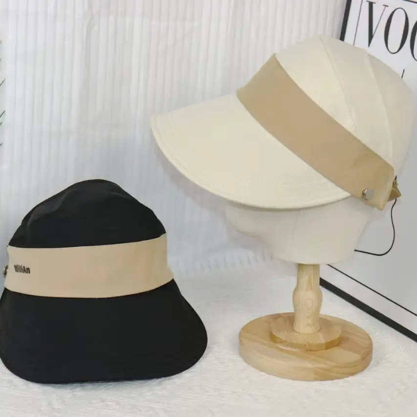 Women's Anti-UV Sun Hat Large Bim White Band - Image 3