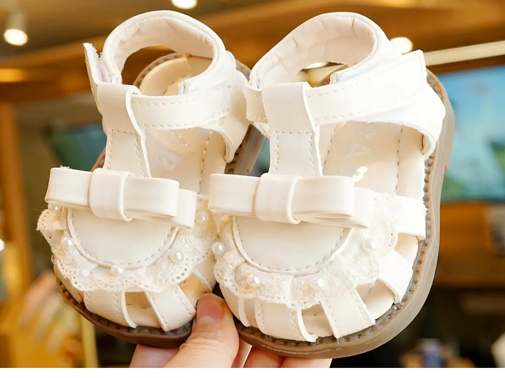 Toddler Sandals White Soft Sole 1-2Yrs — feature 5