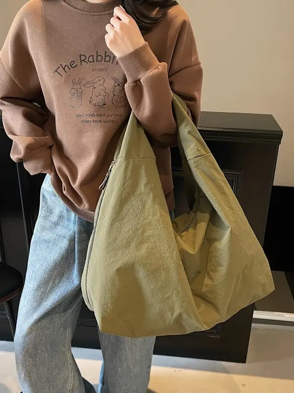 Japanese Korean Style Nylon Tote Bag Women Large Capacity - Image 8