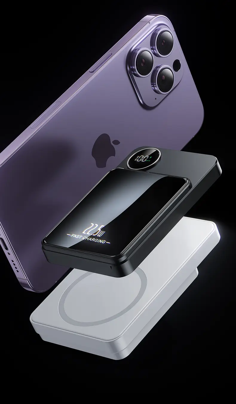 Explosions MagSafe magnetic wireless charging treasure 10000 mA ultra-thin fast charging mobile power a generation of hair — feature 26