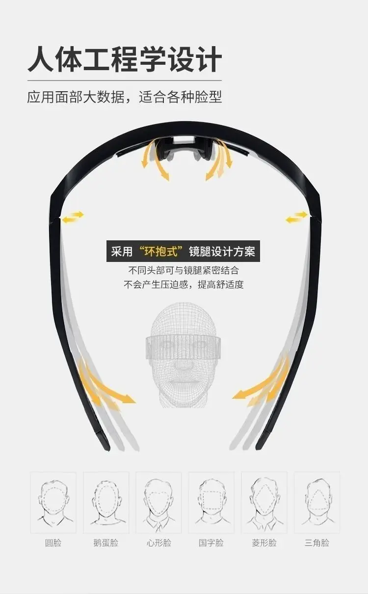 Three-Lens Cycling Goggles Windproof Mountain Bike Sunglasses — feature 4