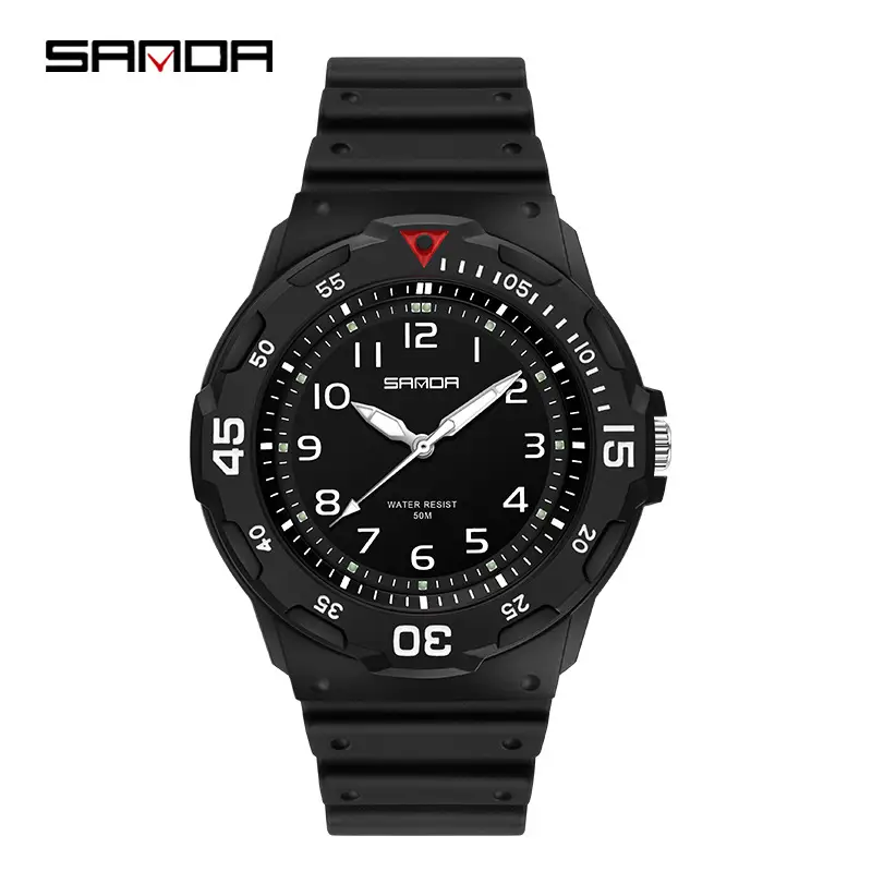 Sanda White Quartz Couple Watches Waterproof Luminous - Image 11