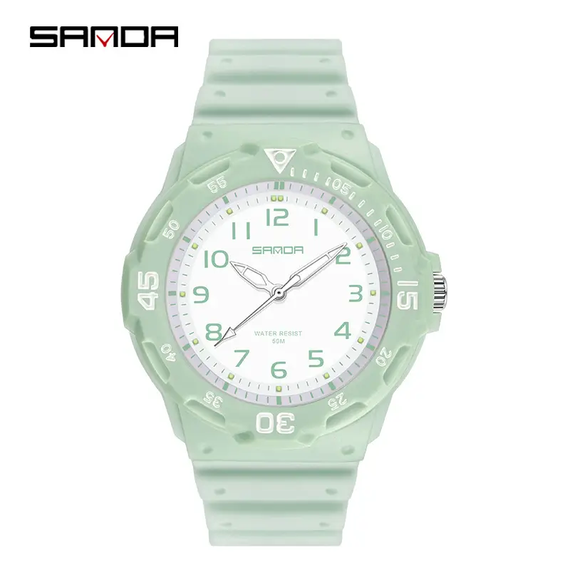 Sanda White Quartz Couple Watches Waterproof Luminous - Image 12