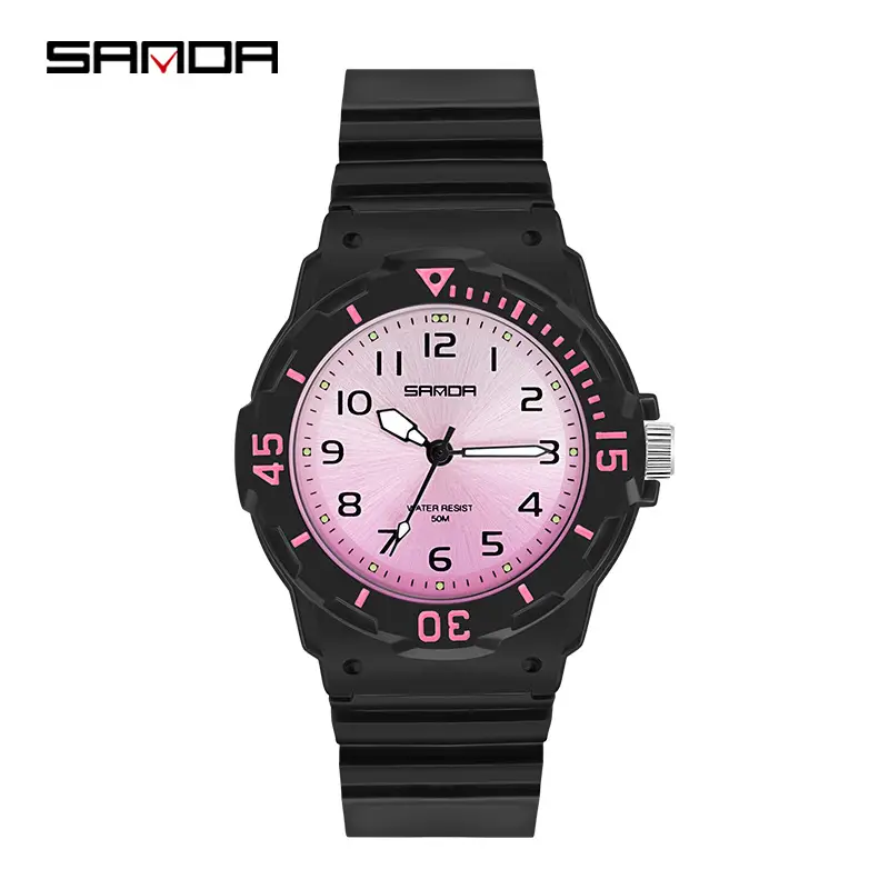 Sanda White Quartz Couple Watches Waterproof Luminous - Image 5