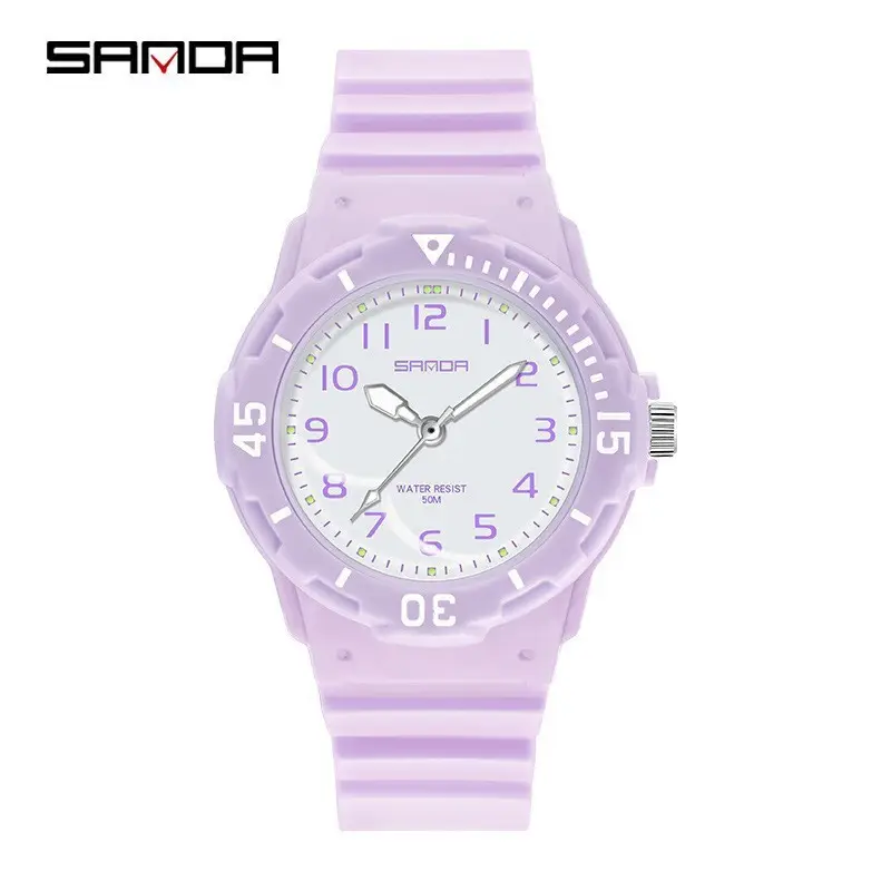Sanda White Quartz Couple Watches Waterproof Luminous - Image 7