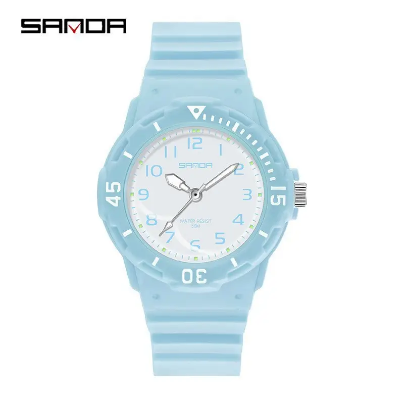 Sanda White Quartz Couple Watches Waterproof Luminous - Image 8