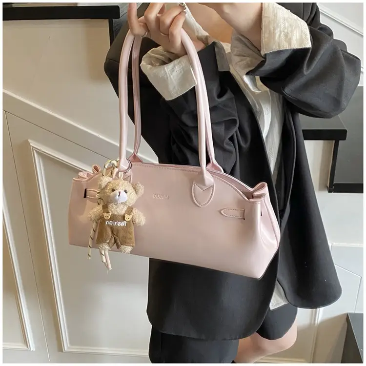 Pink Textured Shoulder Bag for Women 2026 — feature 24