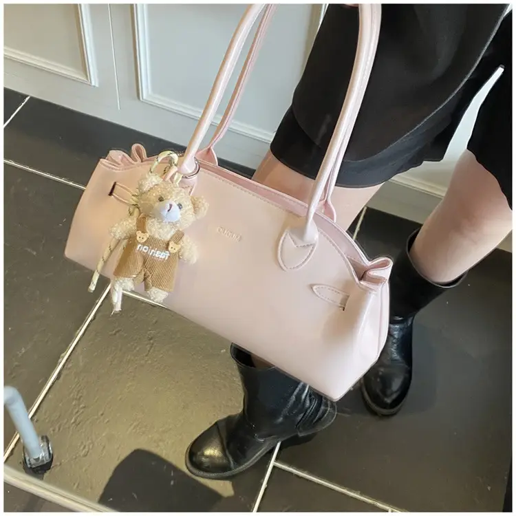 Pink Textured Shoulder Bag for Women 2026 — feature 25