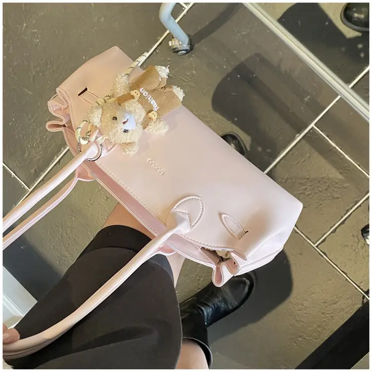 Pink Textured Shoulder Bag for Women 2026 — feature 26