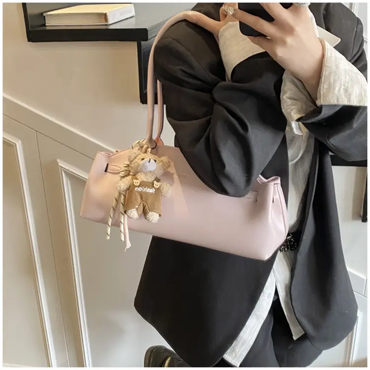 Pink Textured Shoulder Bag for Women 2026 — feature 27