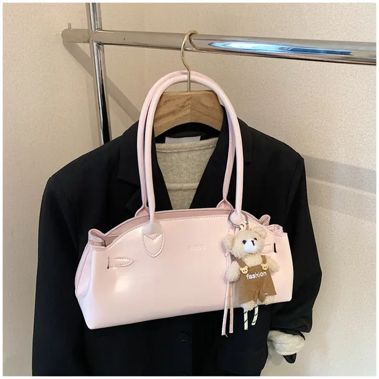 Pink Textured Shoulder Bag for Women 2026 — feature 41