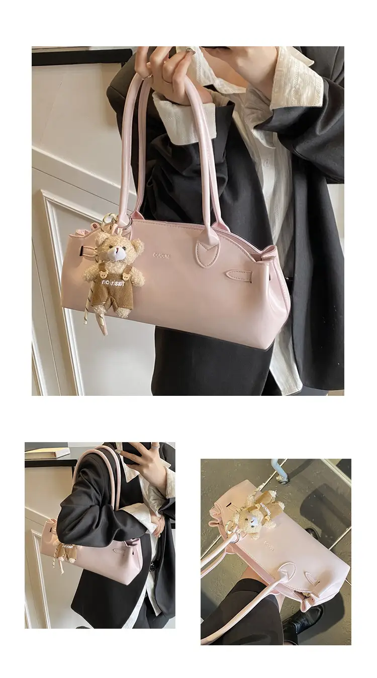 Pink Textured Shoulder Bag for Women 2026 — feature 5