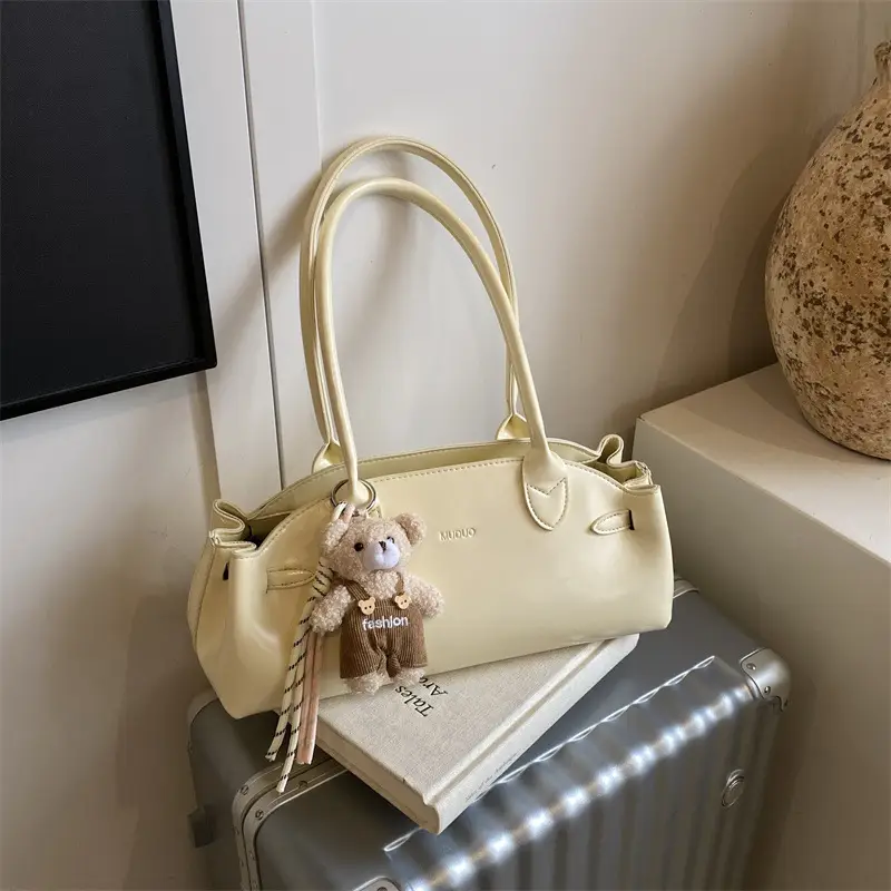 Pink Textured Shoulder Bag for Women 2026 - Image 4