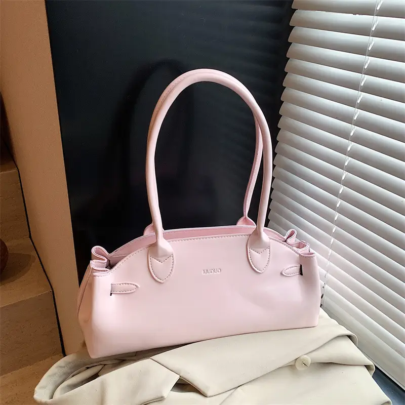 Pink Textured Shoulder Bag for Women 2026 - Image 6