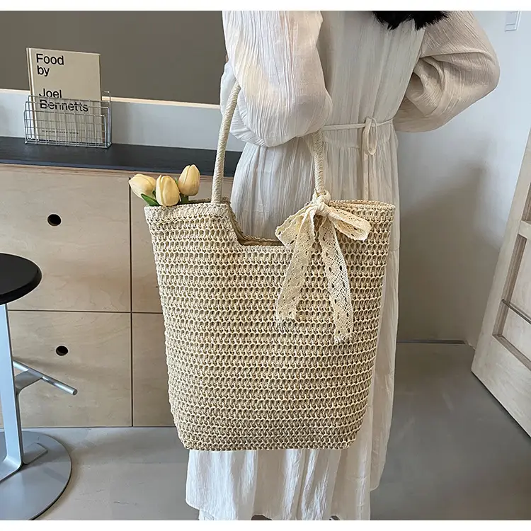 Women Woven Straw Shoulder Bag Brown 2025 — feature 16