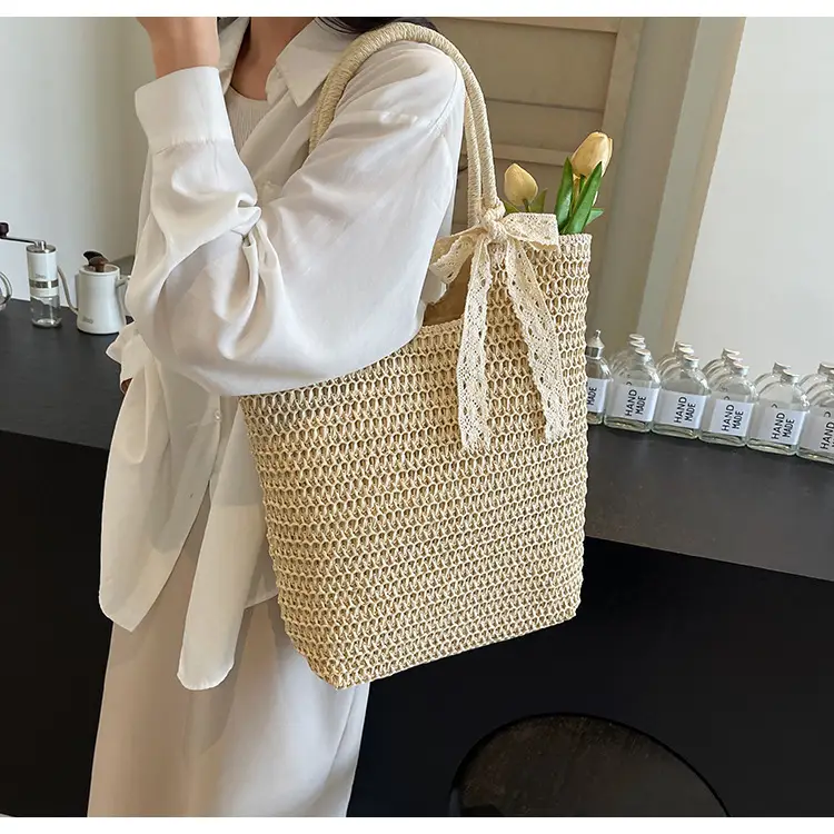 Women Woven Straw Shoulder Bag Brown 2025 — feature 21