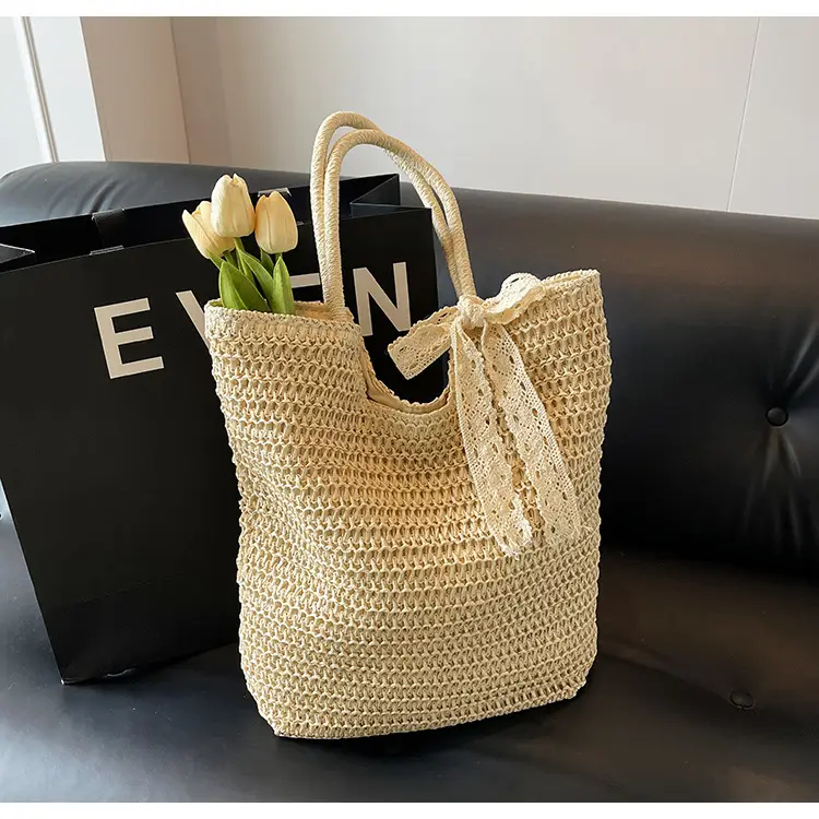 Women Woven Straw Shoulder Bag Brown 2025 — feature 27