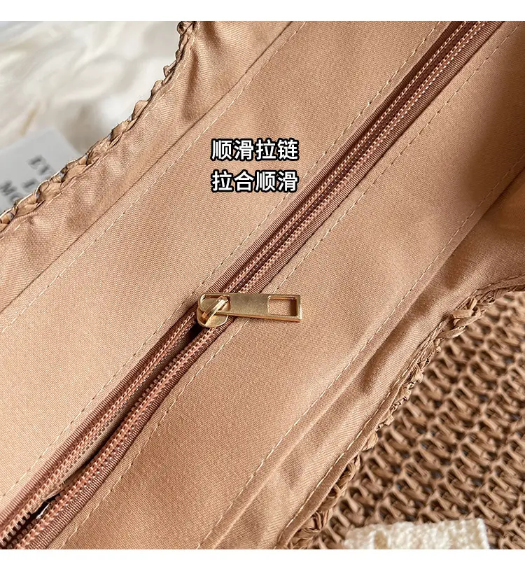 Women Woven Straw Shoulder Bag Brown 2025 — feature 6