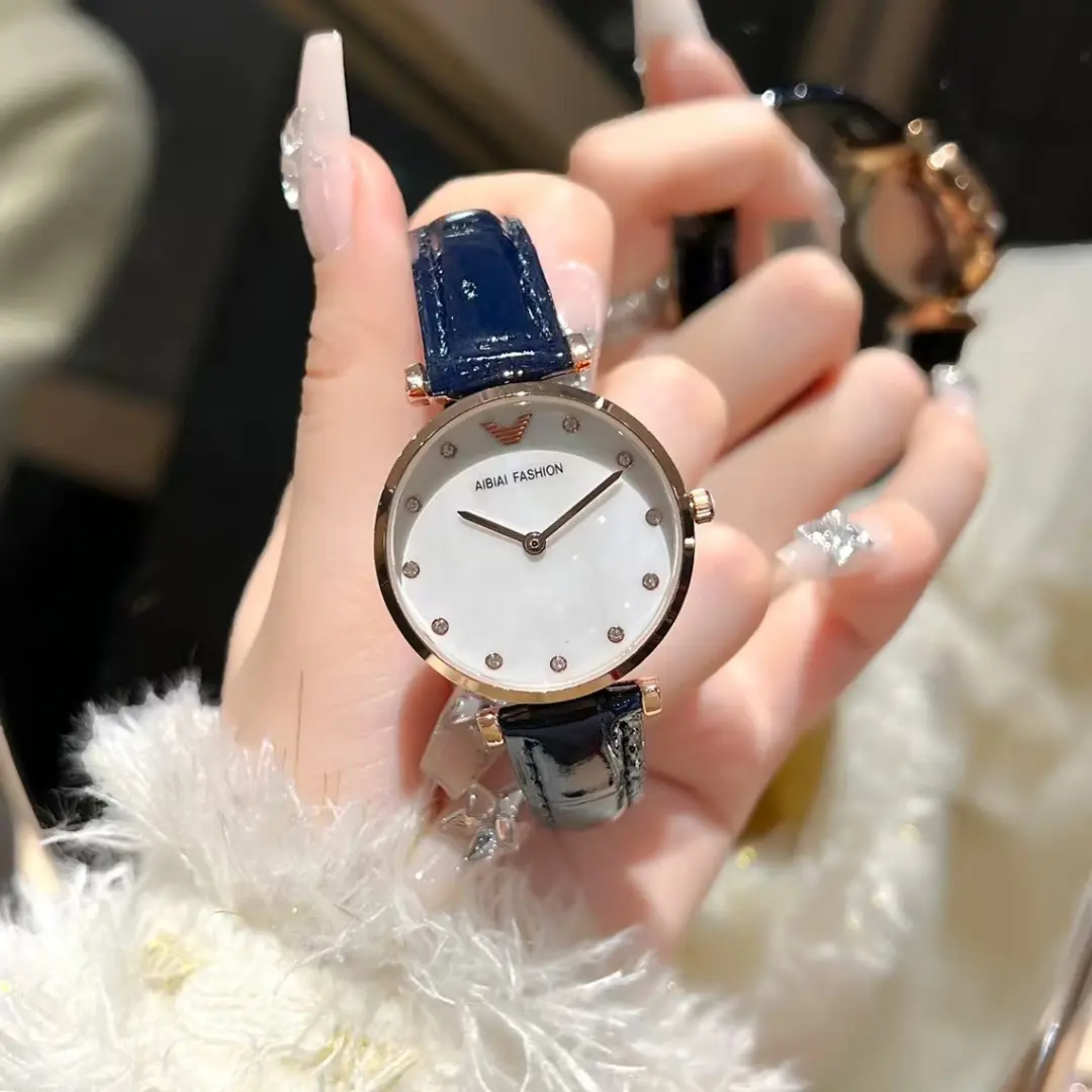 Women's Gold Plated Waterproof Watch with Crystal Dial